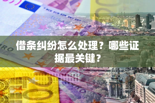 武汉借条纠纷怎么处理？哪些证据最关键？