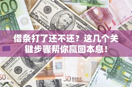 武汉借条打了还不还？这几个关键步骤帮你赢回本息！