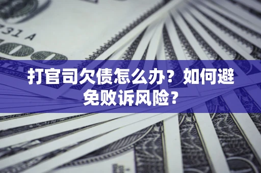 武汉打官司欠债怎么办？如何避免败诉风险？
