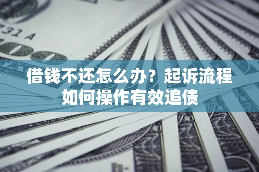 武汉借钱不还怎么办？起诉流程如何操作有效追债