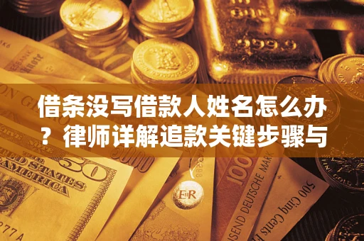 武汉借条没写借款人姓名怎么办？律师详解追款关键步骤与证据链构建