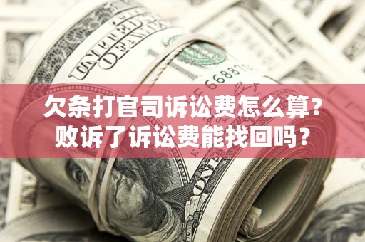 武汉欠条打官司诉讼费怎么算？败诉了诉讼费能找回吗？