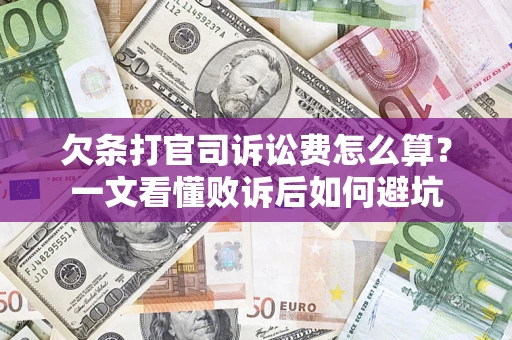 武汉欠条打官司诉讼费怎么算？一文看懂败诉后如何避坑