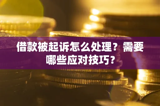 武汉借款被起诉怎么处理？需要哪些应对技巧？