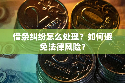 武汉借条纠纷怎么处理？如何避免法律风险？