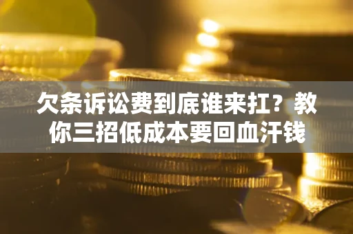 武汉欠条诉讼费到底谁来扛？教你三招低成本要回血汗钱
